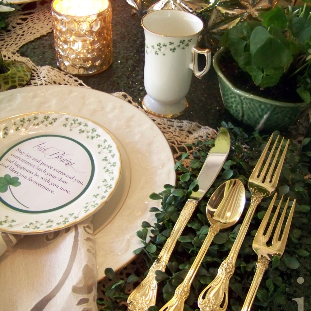 Lot 3 Royal Tara Shamrock Bone China St. Patrick's Day Dishes Dinnerware